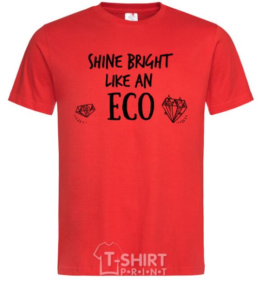 Мужская футболка Shine bright like an ECO Красный фото