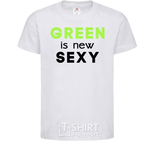 Kids T-shirt Green is new SEXY White фото
