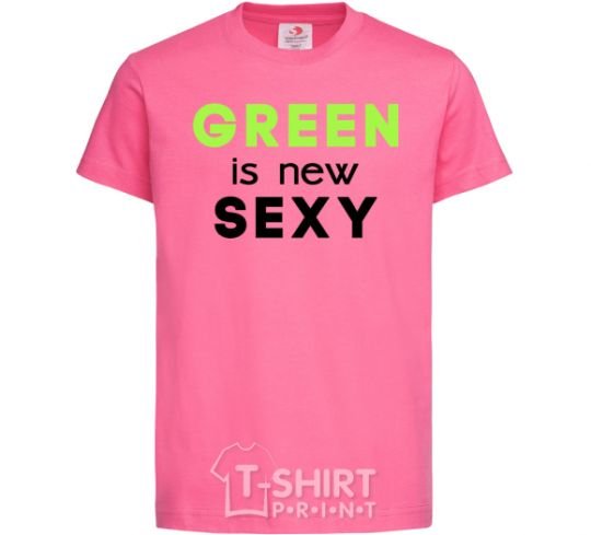 Детская футболка Green is new SEXY Ярко-розовый фото