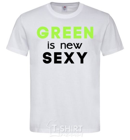 Мужская футболка Green is new SEXY Белый фото