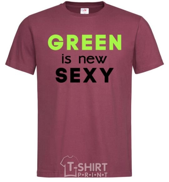 Мужская футболка Green is new SEXY Бордовый фото