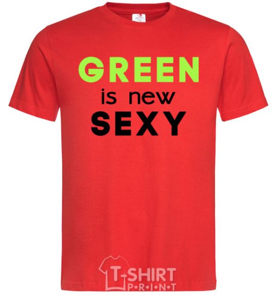 Мужская футболка Green is new SEXY Красный фото