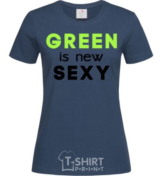 Женская футболка Green is new SEXY Темно-синий фото