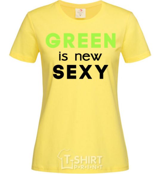 Women's T-shirt Green is new SEXY cornsilk фото