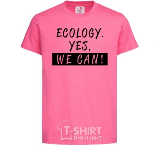 Kids T-shirt Ecology yes we can heliconia фото