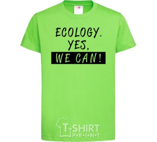 Kids T-shirt Ecology yes we can orchid-green фото