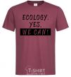 Мужская футболка Ecology yes we can Бордовый фото