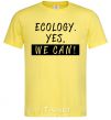 Мужская футболка Ecology yes we can Лимонный фото