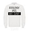 Свитшот Ecology yes we can Белый фото