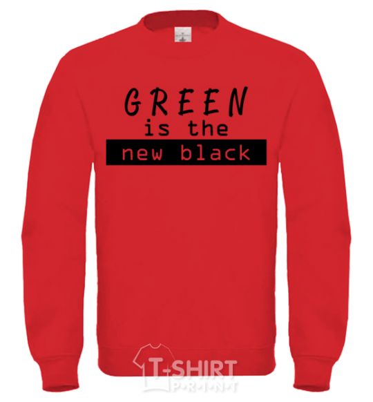 Sweatshirt Green is the new black yellow фото