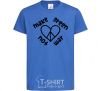 Kids T-shirt Make green not war royal-blue фото