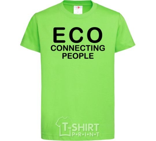 Детская футболка ECO connecting people Лаймовый фото