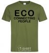 Мужская футболка ECO connecting people Оливковый фото