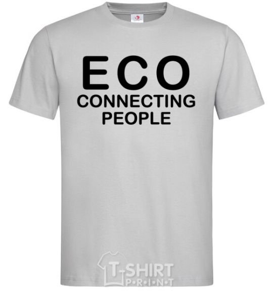 Мужская футболка ECO connecting people Серый фото