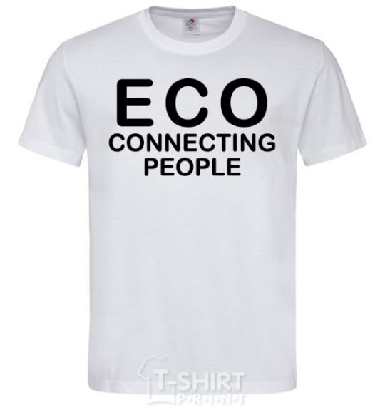 Мужская футболка ECO connecting people Белый фото