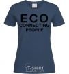 Women's T-shirt ECO connecting people navy-blue фото