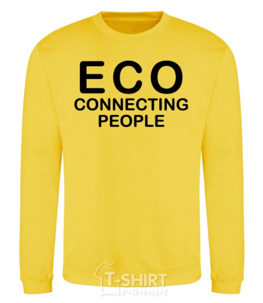 Sweatshirt ECO connecting people yellow фото