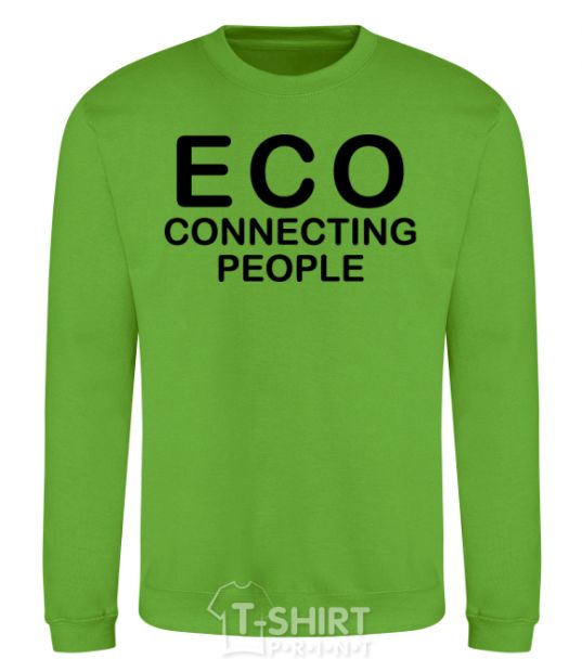 Sweatshirt ECO connecting people orchid-green фото