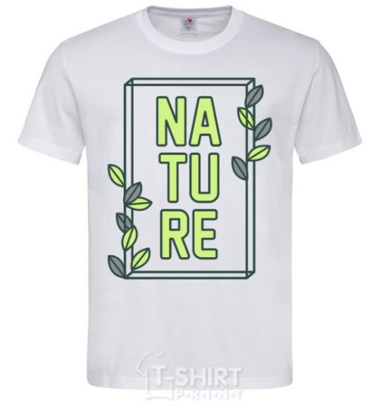 Мужская футболка Nature book Белый фото