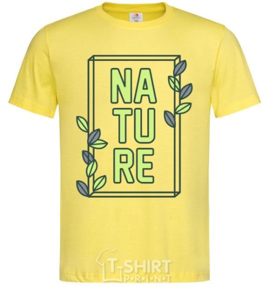 Мужская футболка Nature book Лимонный фото