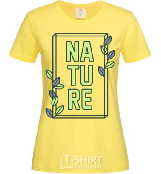 Женская футболка Nature book Лимонный фото