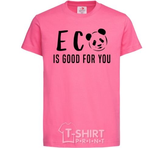 Kids T-shirt ECO is good for you heliconia фото