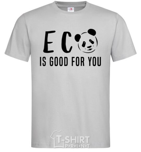 Men's T-Shirt ECO is good for you grey фото