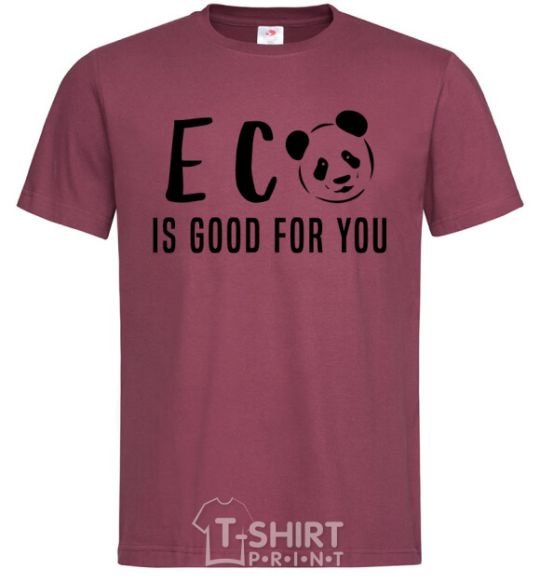 Men's T-Shirt ECO is good for you burgundy фото