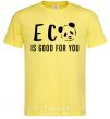 Men's T-Shirt ECO is good for you cornsilk фото