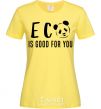 Женская футболка ECO is good for you Лимонный фото