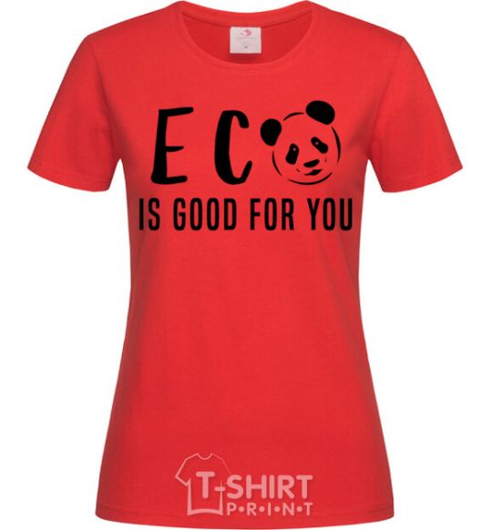 Женская футболка ECO is good for you Красный фото