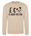 Sweatshirt ECO is good for you sand фото