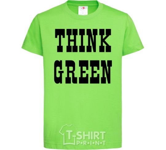 Детская футболка Think green Лаймовый фото