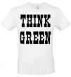 Men's T-Shirt Think green White фото