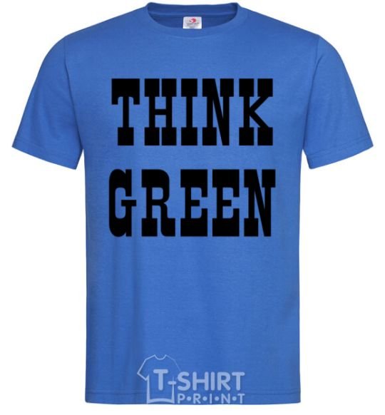 Men's T-Shirt Think green royal-blue фото