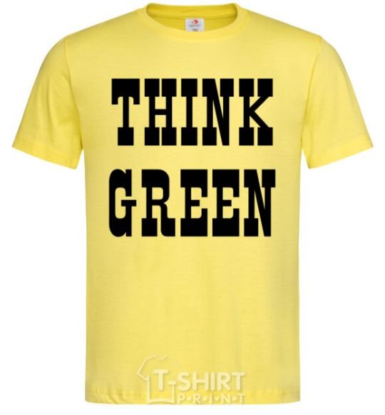 Men's T-Shirt Think green cornsilk фото