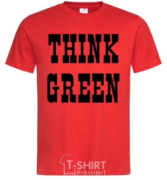 Men's T-Shirt Think green red фото