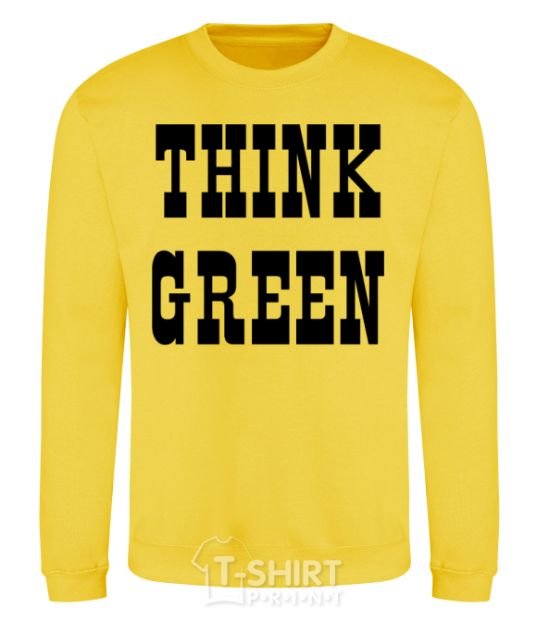 Sweatshirt Think green yellow фото