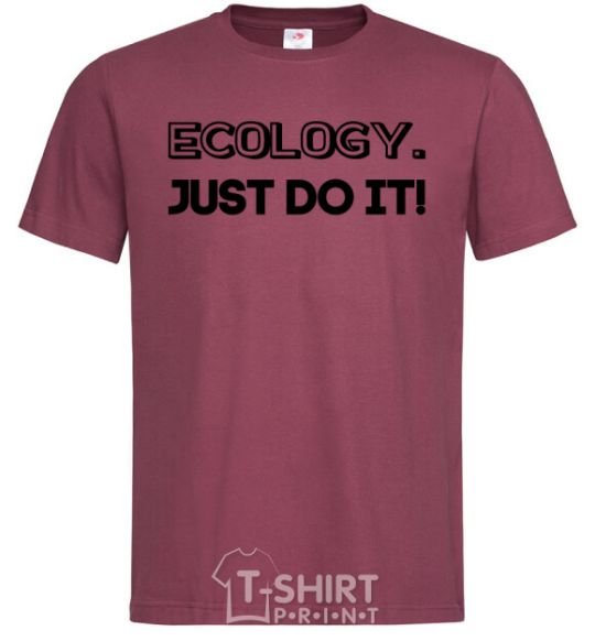 Мужская футболка Ecology Just do it Бордовый фото