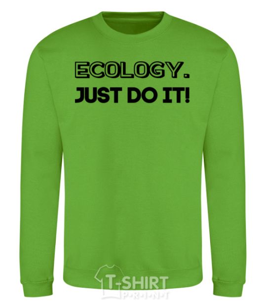 Свитшот Ecology Just do it Лаймовый фото