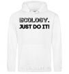 Мужская толстовка (худи) Ecology Just do it Белый фото