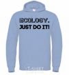 Men`s hoodie Ecology Just do it sky-blue фото