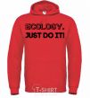 Men`s hoodie Ecology Just do it bright-red фото