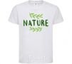 Kids T-shirt Nature's inscription White фото