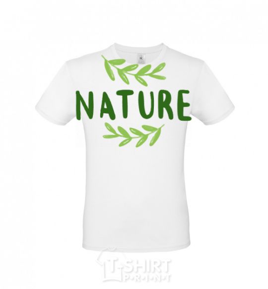 Men's T-Shirt Nature's inscription White фото