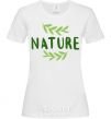 Women's T-shirt Nature's inscription White фото