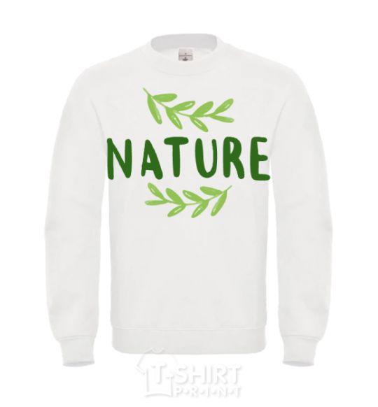 Sweatshirt Nature's inscription White фото