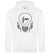 Men`s hoodie Green light White фото