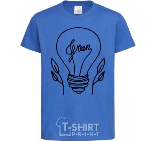 Kids T-shirt Green light royal-blue фото