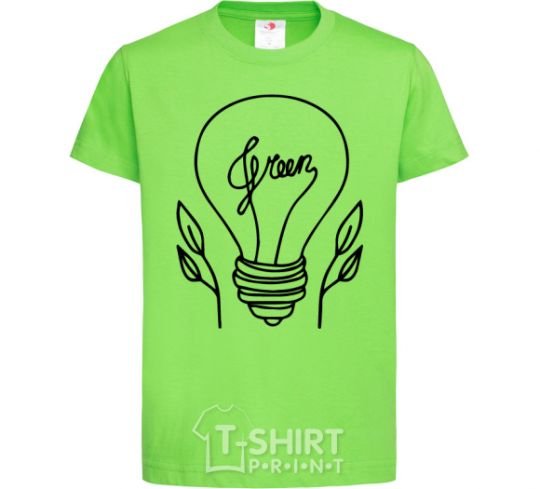 Kids T-shirt Green light orchid-green фото